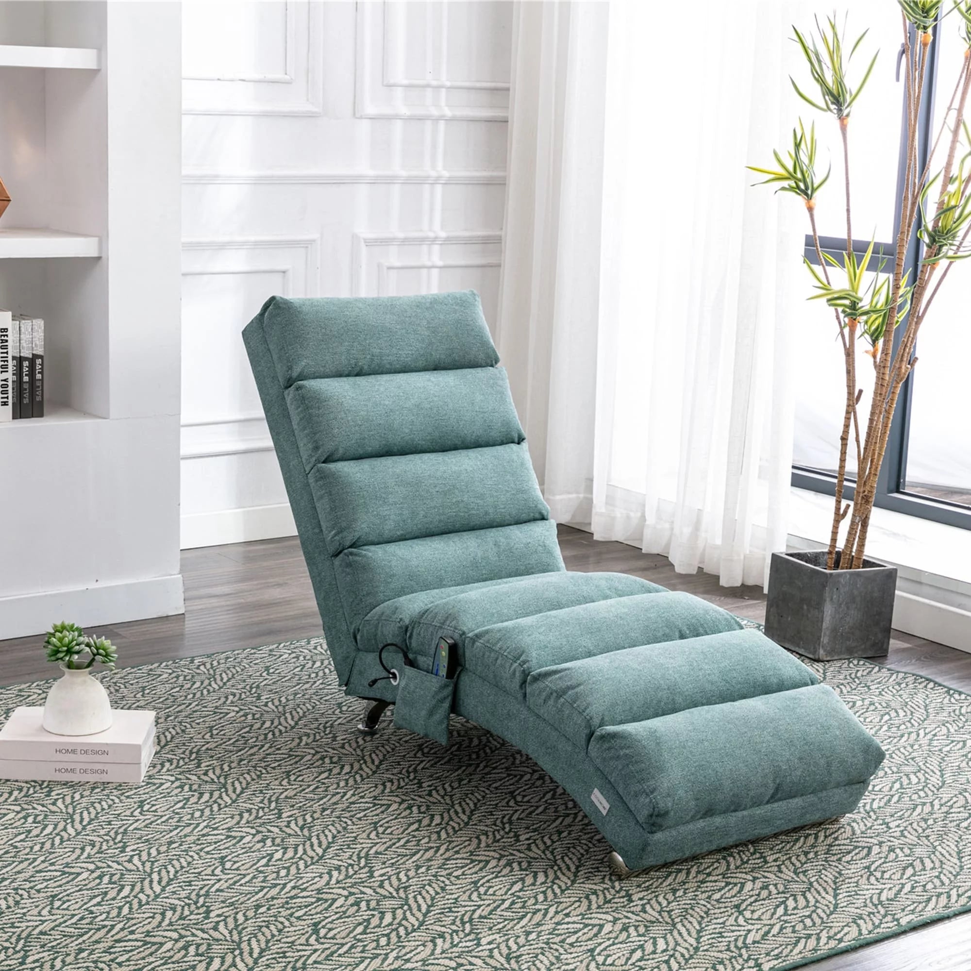 Grey Oversized Chaise Lounge Massage Chair Q904