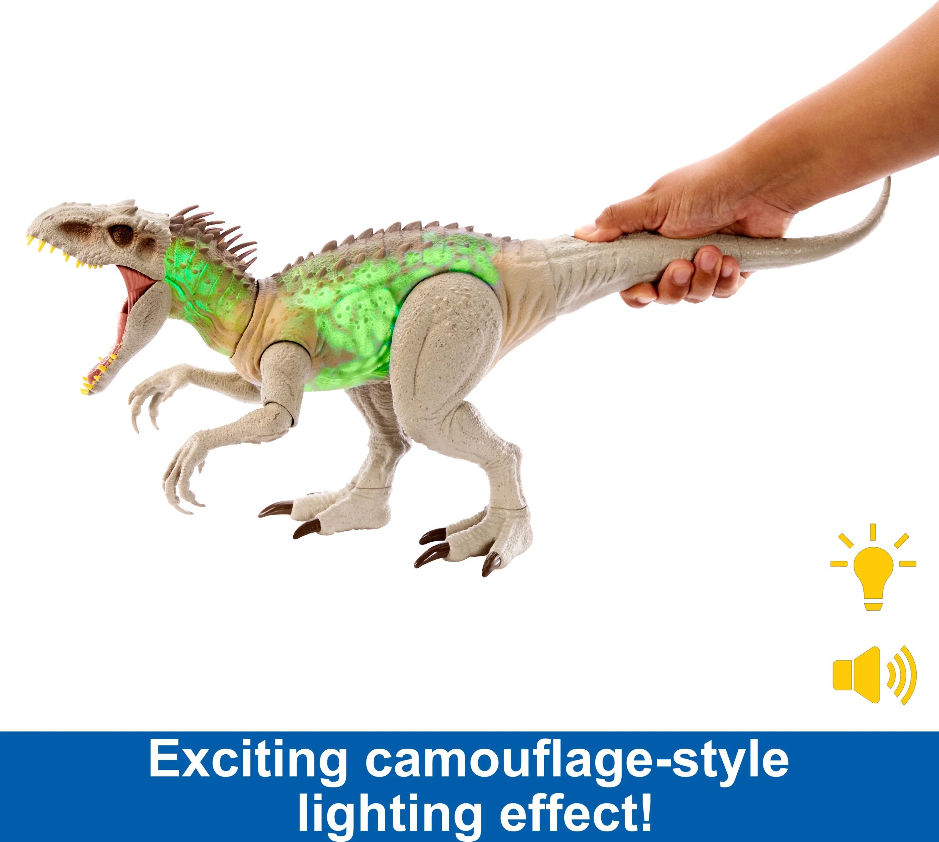 Camouflage Indominus Rex Dinosaur Action Figure with Lights, Sound & Motion Z288