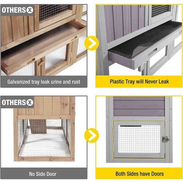 Rabbit Hutch with Second Bunny Cage I4383