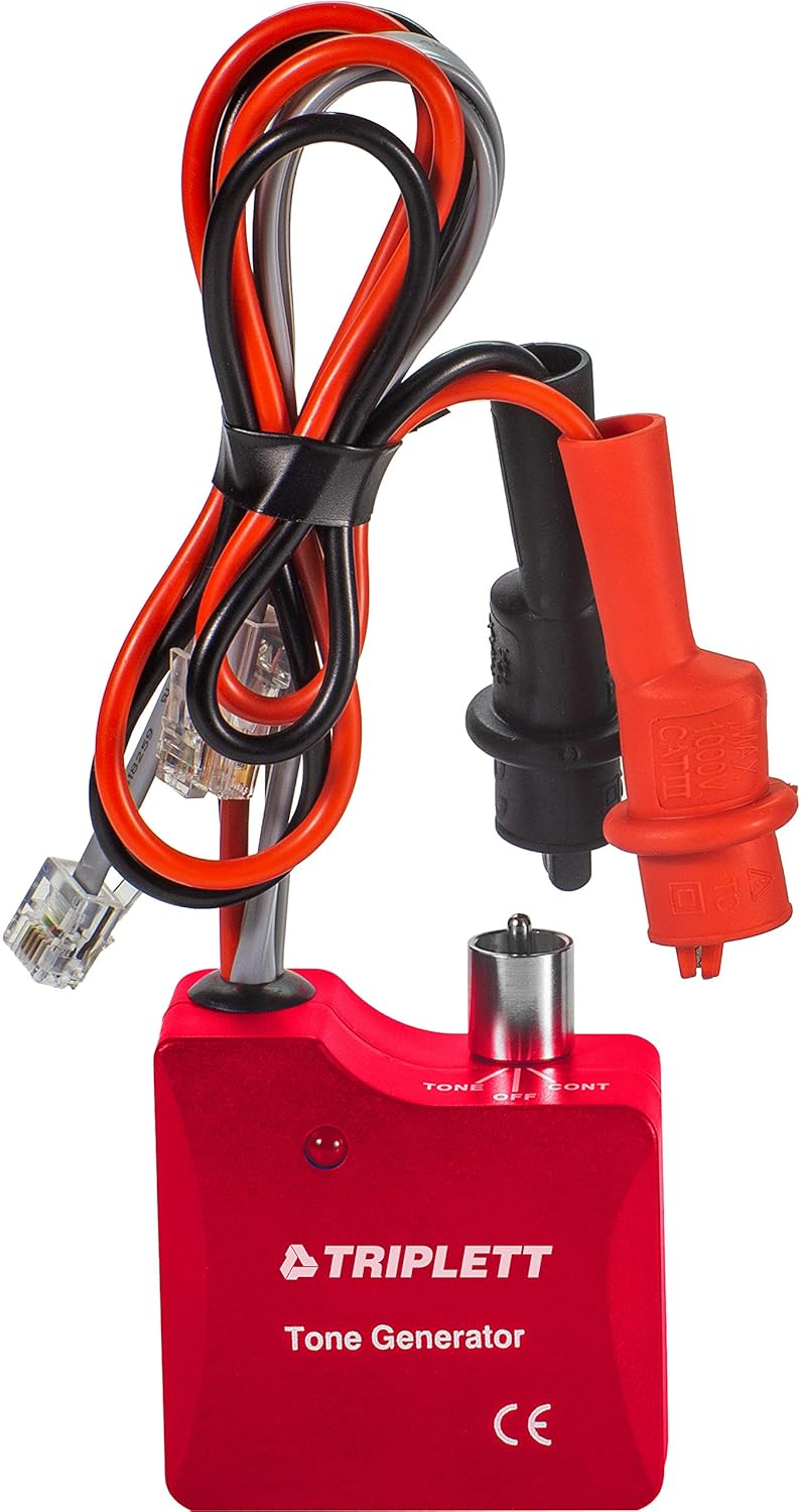 Tone and Probe Wire Trace and Cable Test Kit with RJ11, RJ45, and Alligator Clips G67632