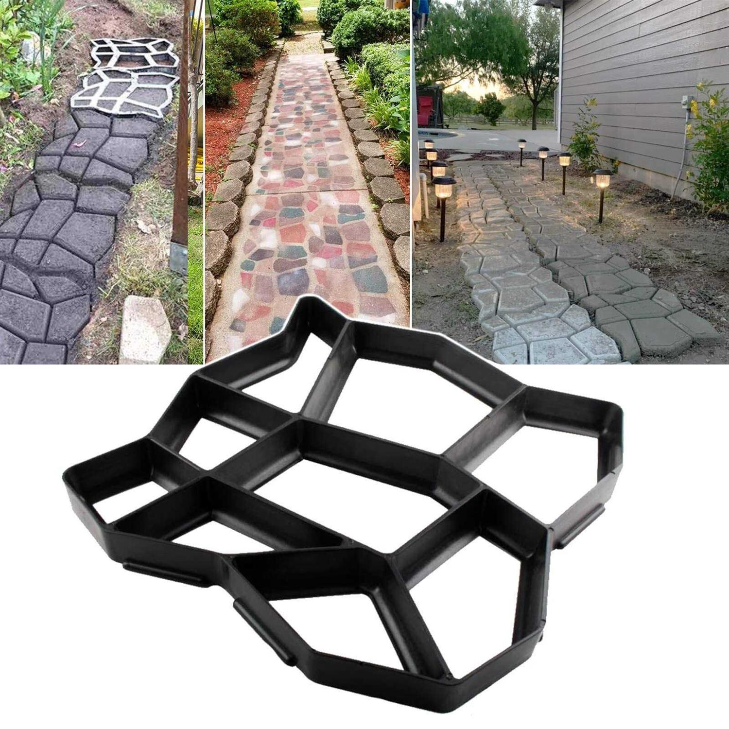 Reusable Concrete Molds Path Maker Stepping Stone Paver Cement Molds S14747