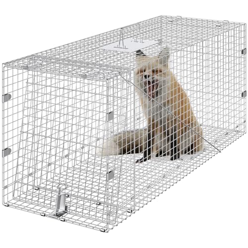 24" x 8" x 8" Galvanized Iron Folding Animal Trap M57271