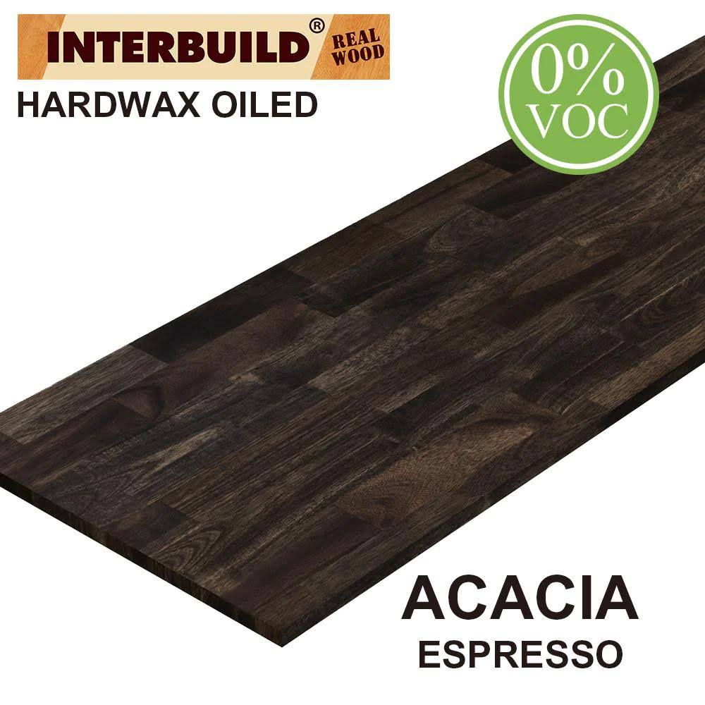 6 ft. L x 25 in. D x 1 in. T Butcher Block Countertop in Espresso Stain E574650