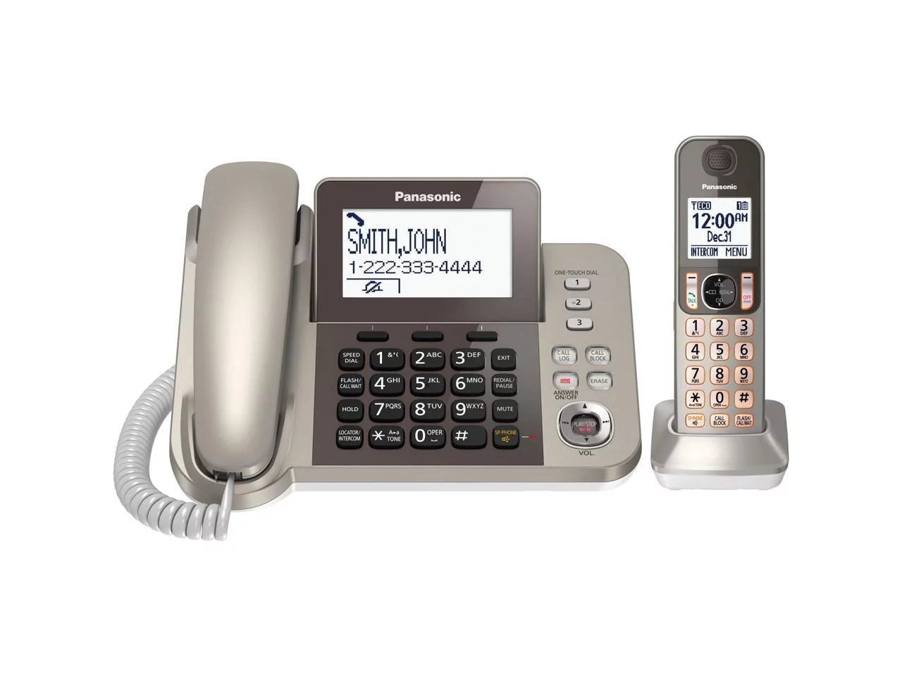 Silver Black Cordless Phone with Speakerphone P69621
