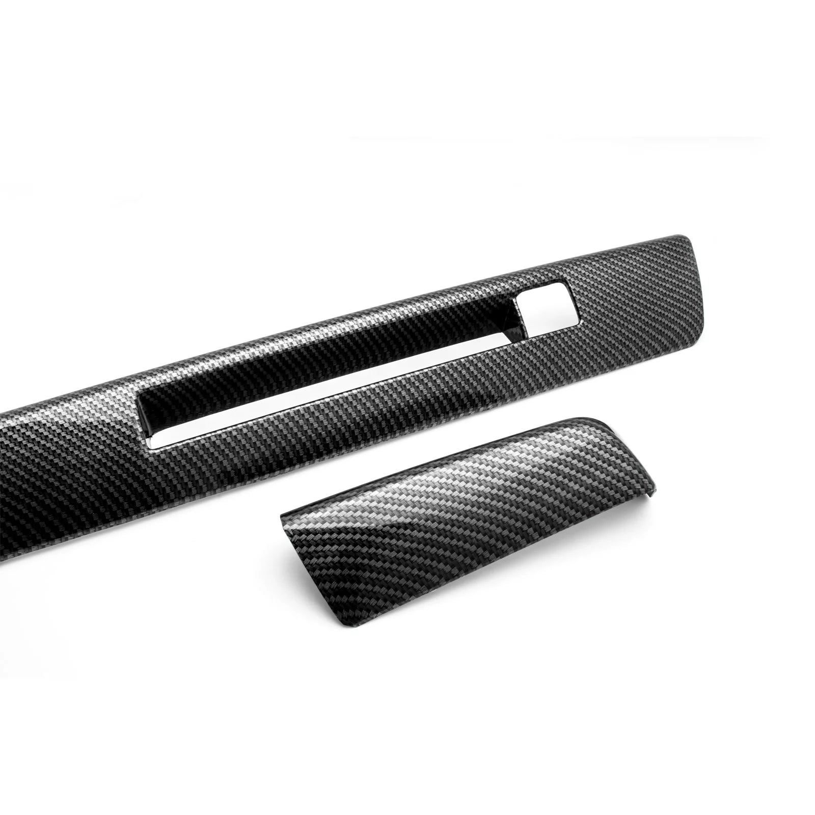 2pcs ABS Carbon Fiber Dashboard Console Panel Cover Trim K139
