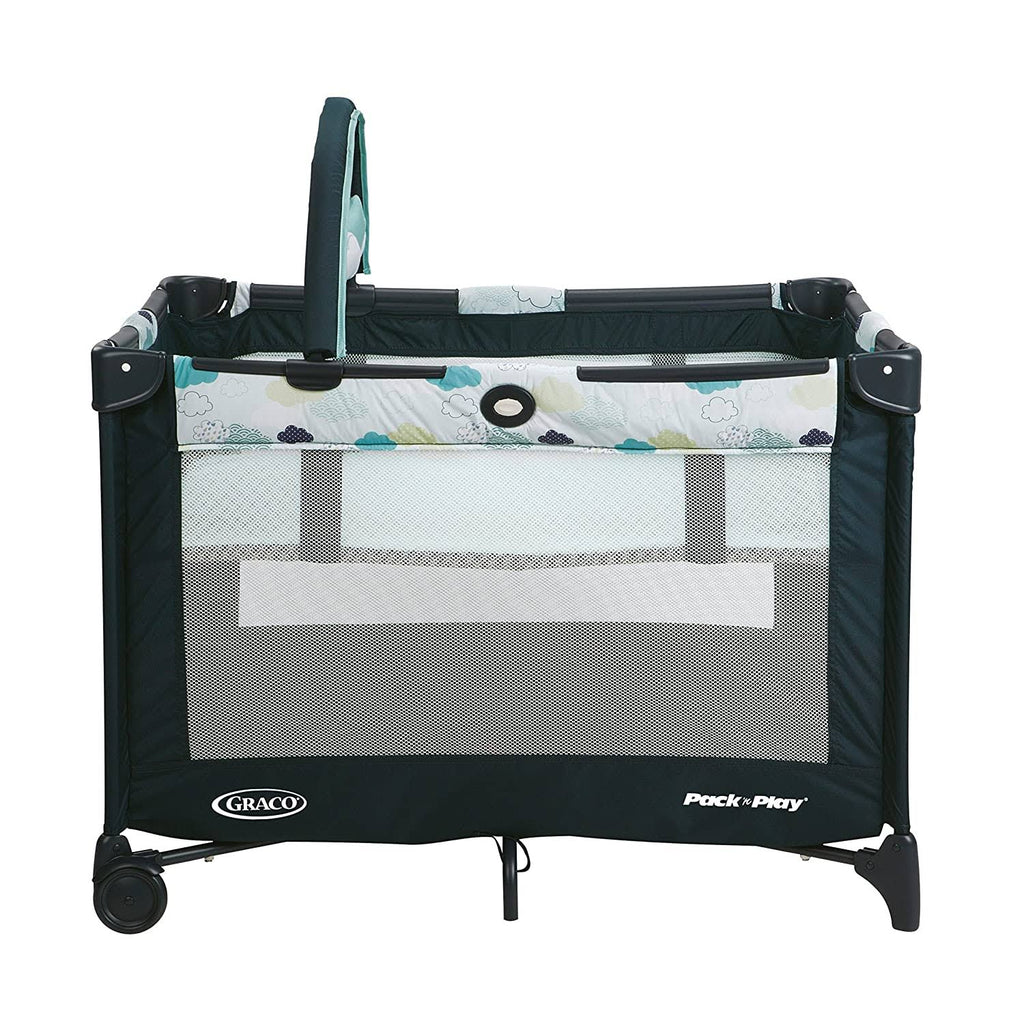 Full-Size Infant Bassinet Playard with Push Button Compact Fold U6704