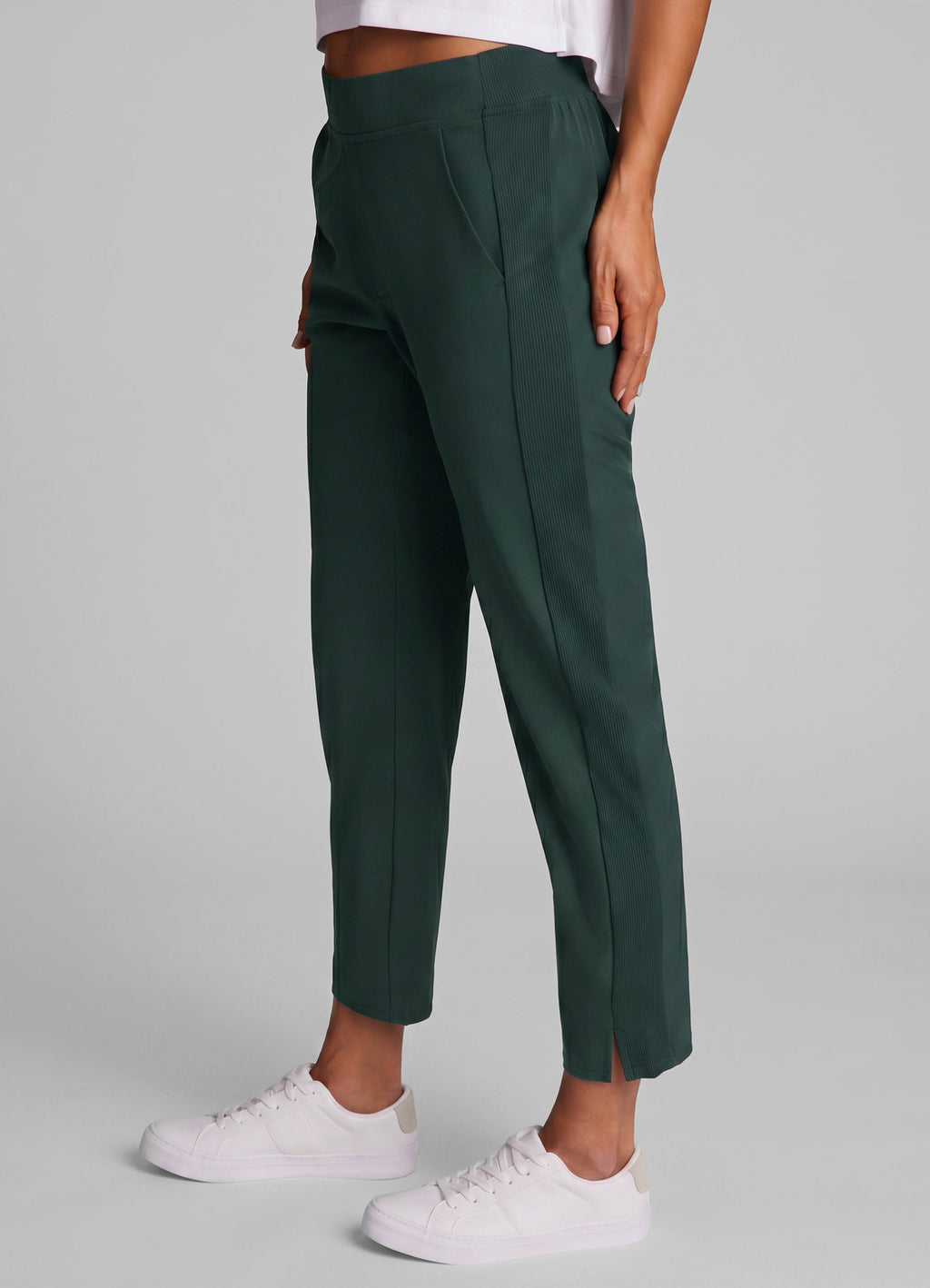 Plus City Stretch Ribbed Ankle Pant