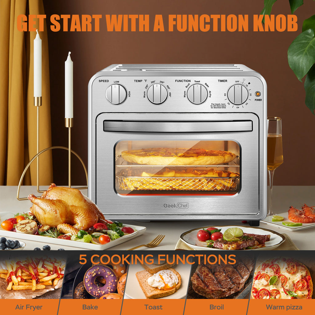 26QT Stainless Steel Air Fryer Toaster Oven Combo C7295