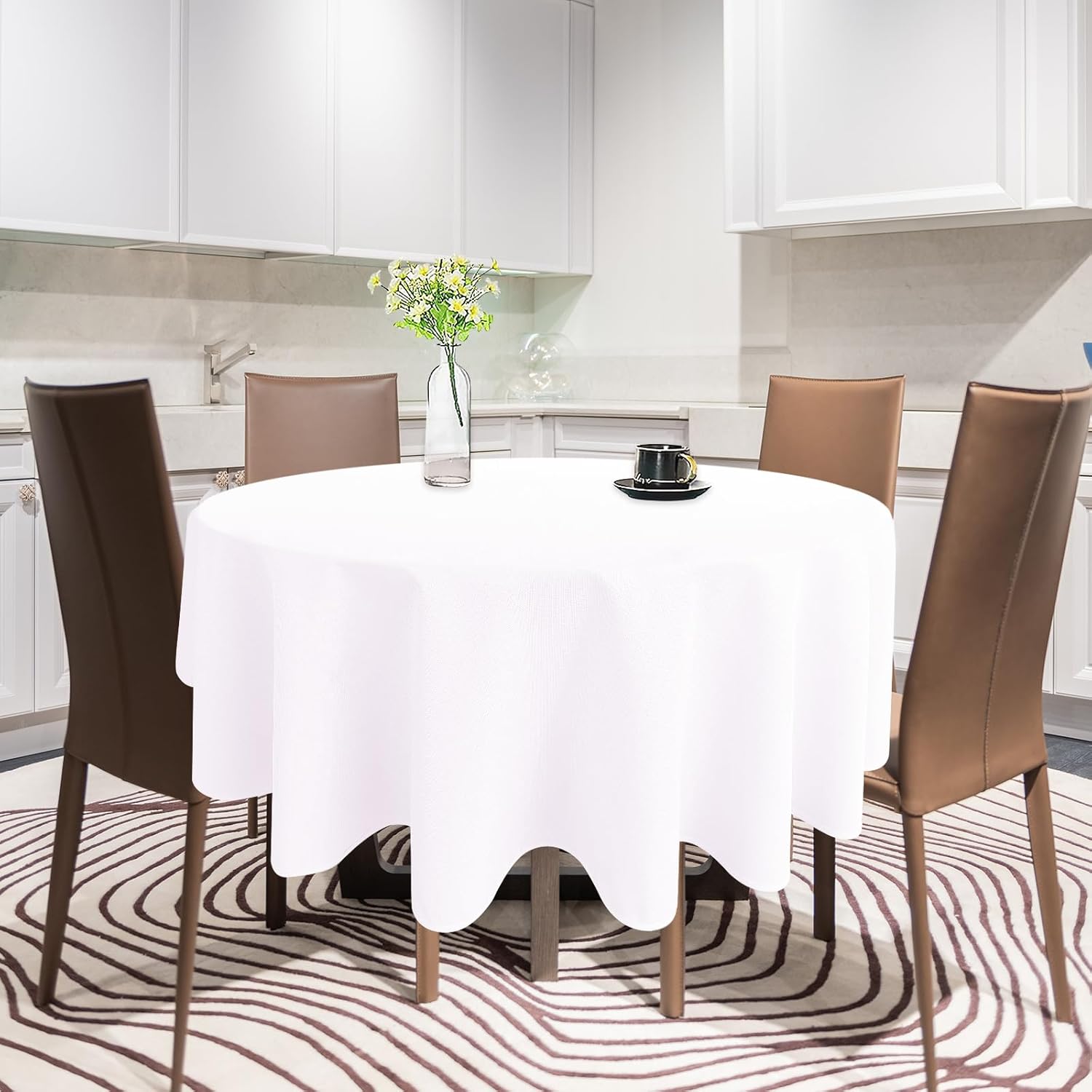 60 Inch Round Linen Tablecloth O569