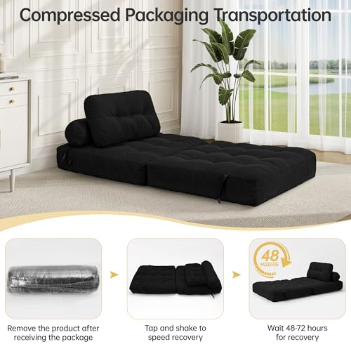 Grey Folding Sofa Bed F527