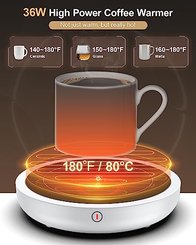 Black 50W Coffee Cup Warmer with 3 Temperature Settings P180