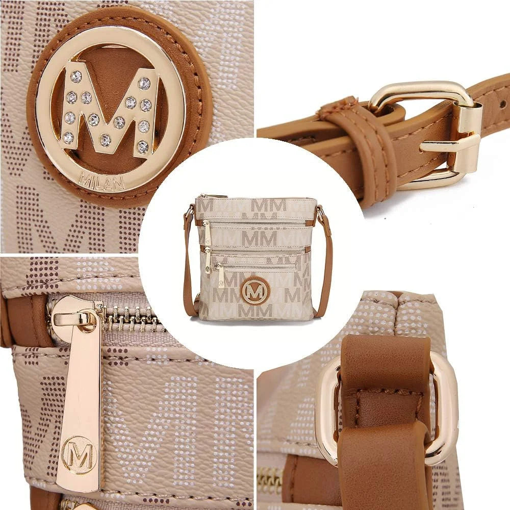 Black Multi Compartments Crossbody S515035