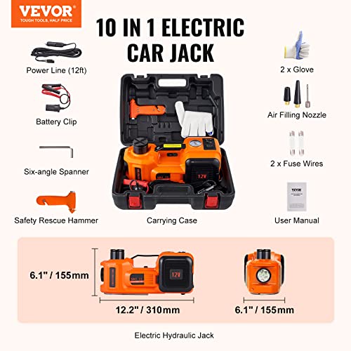 5 Ton Hydraulic Electric Car Jack with LED Light N999289