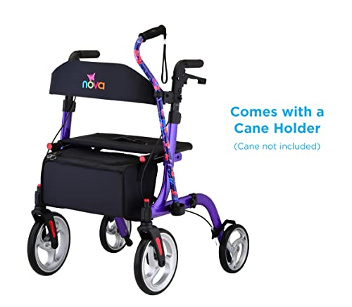Red Rollator Walker with 10" & 8" Wheels F663385
