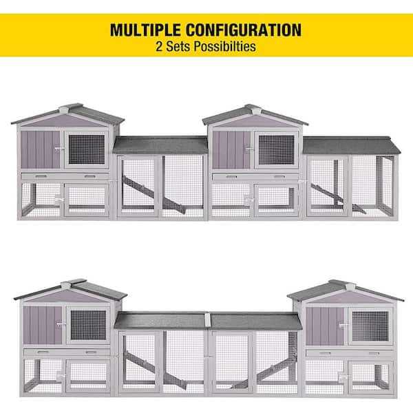 Rabbit Hutch with Second Bunny Cage I4383