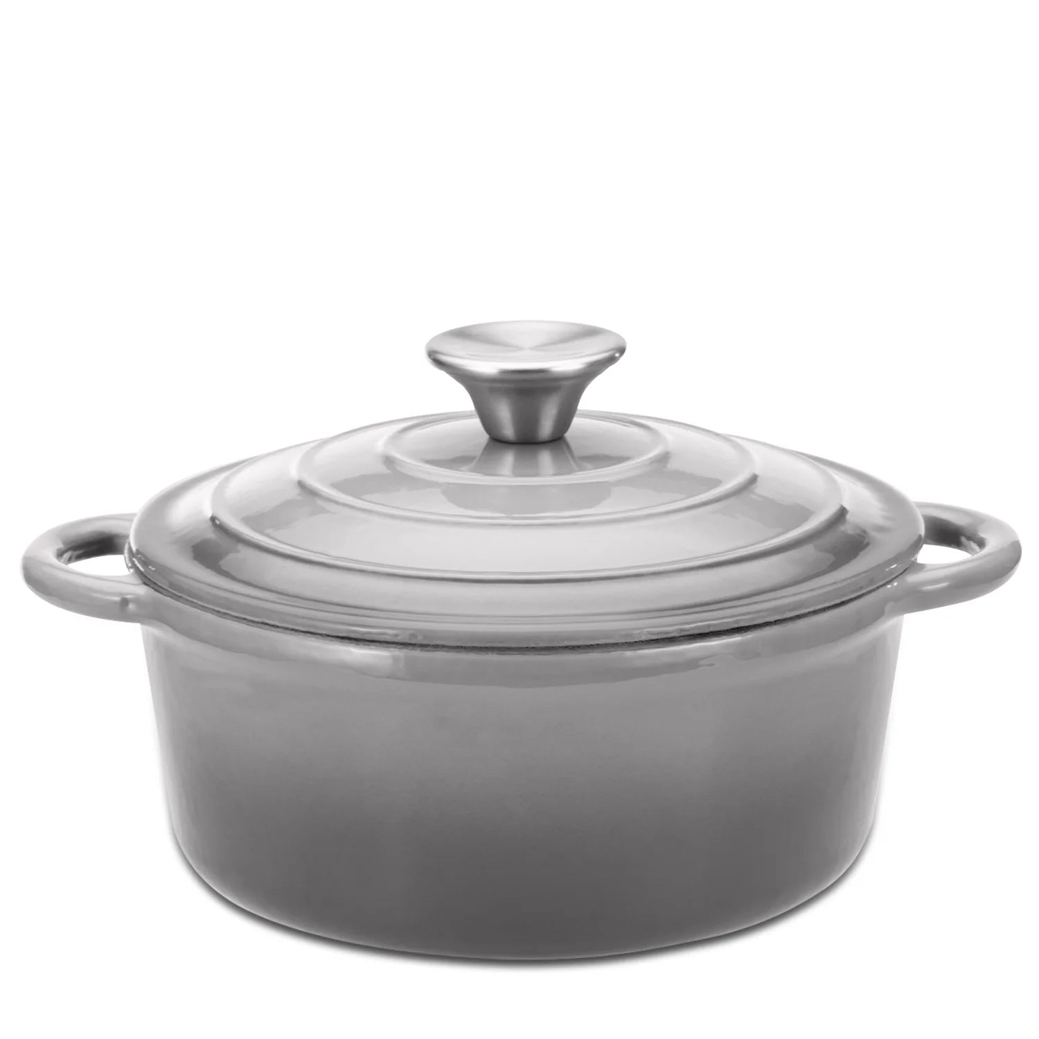Gray 3-Quart Enameled Cast Iron Dutch Oven with Lid L28221