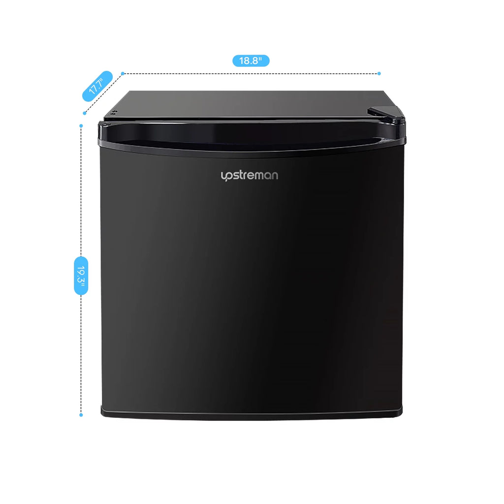 1.7 Cu.ft Mini Fridge with Freezer, Single Door Compact Refrigerator Black U29836