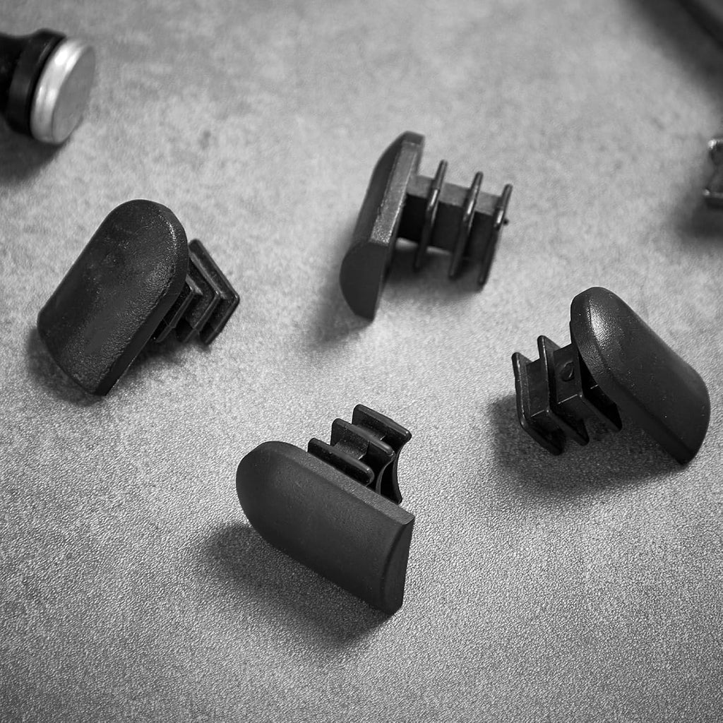 30 Pcs Black Nylon Oval Sling Rail End Caps T265957