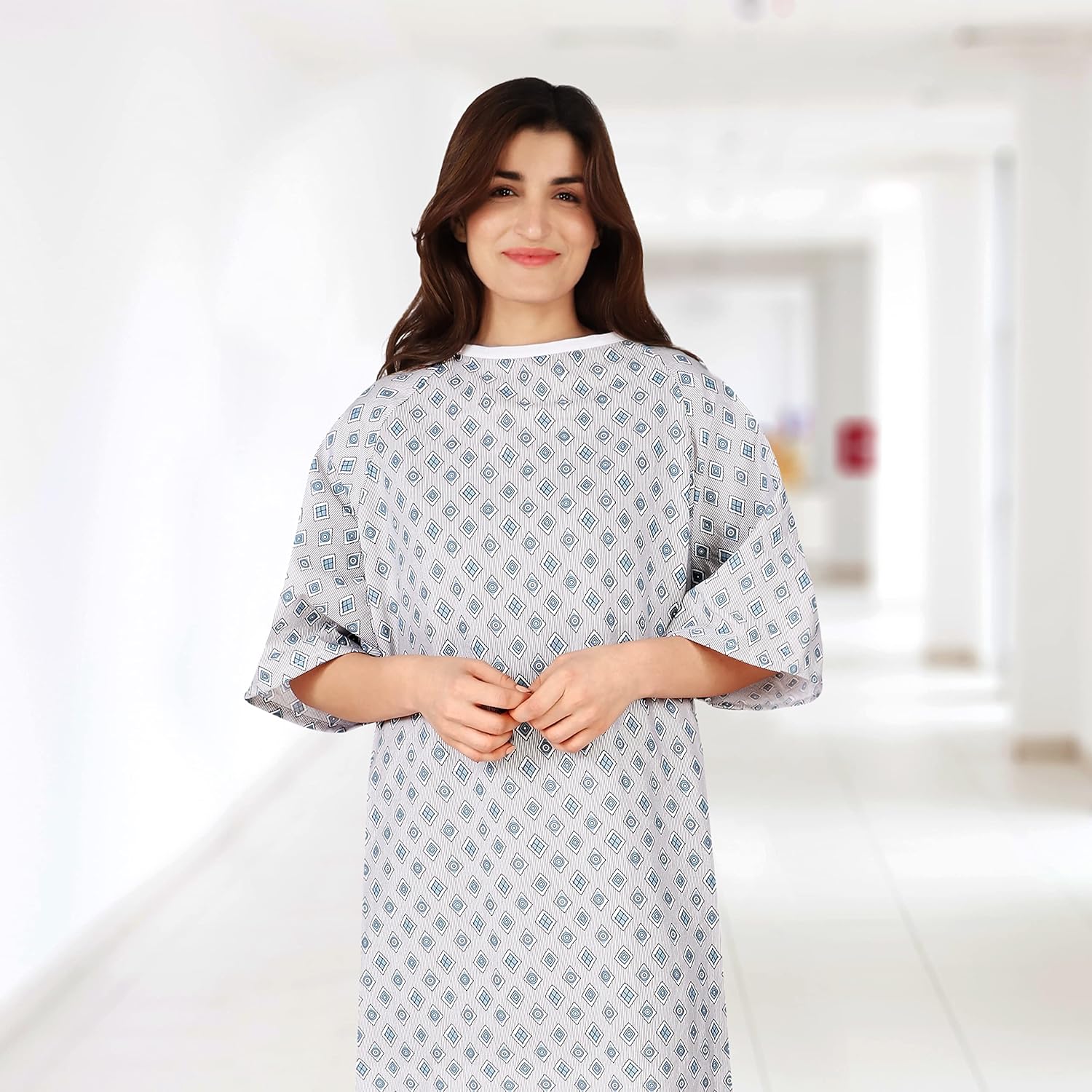 6 Pack Unisex Hospital Gowns with Back Tie G747882