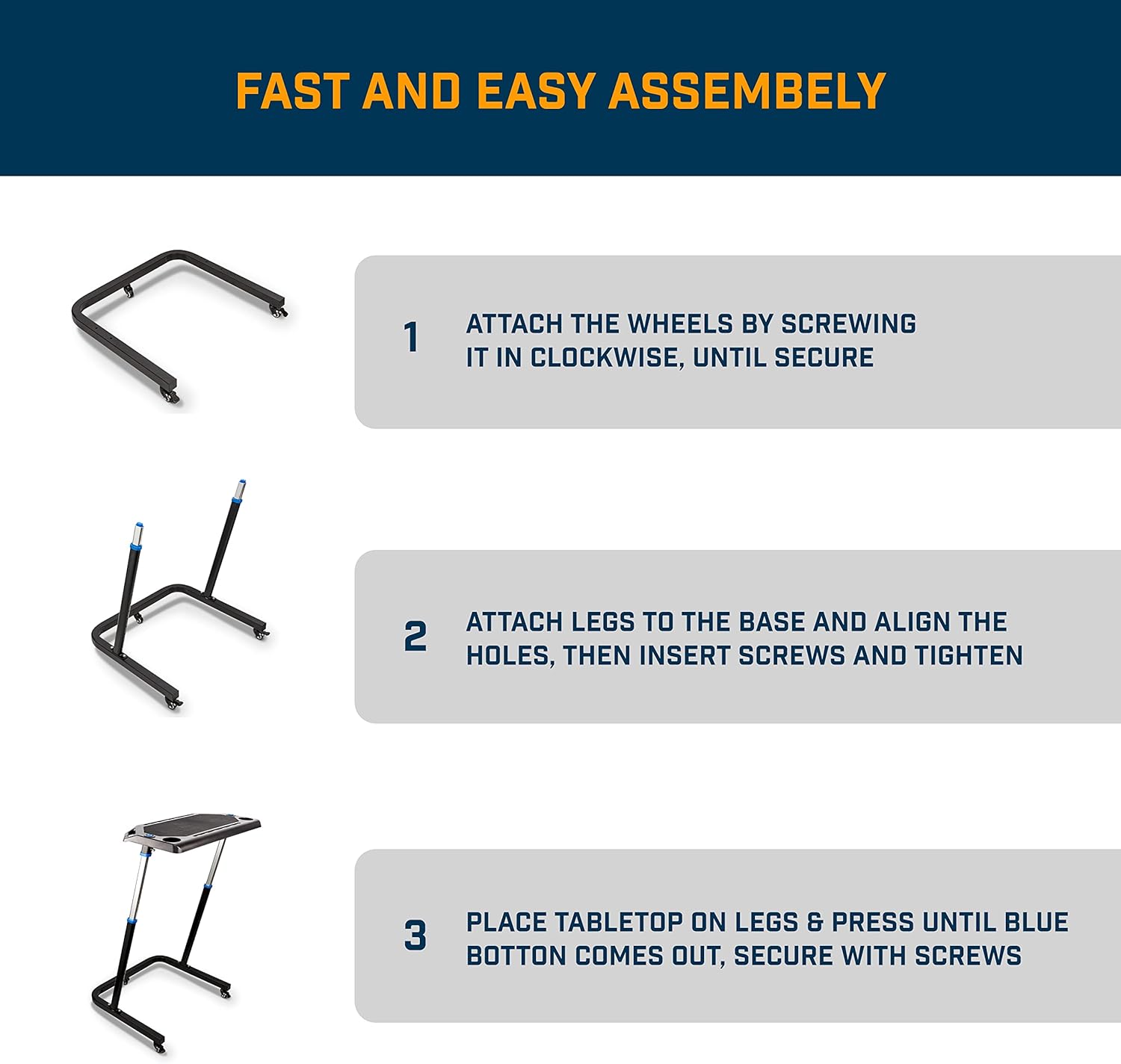 Portable Multi-Tasking Workstation Table with Adjustable Height and Non-Slip Surface S4261