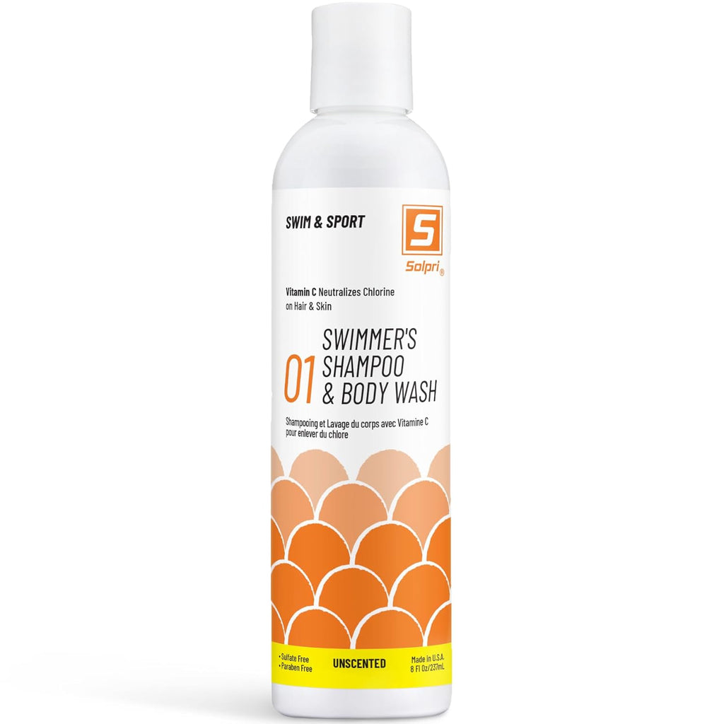 Unscented Chlorine Swim Shampoo and Body Wash with Vitamin C 8 Fl Oz A740
