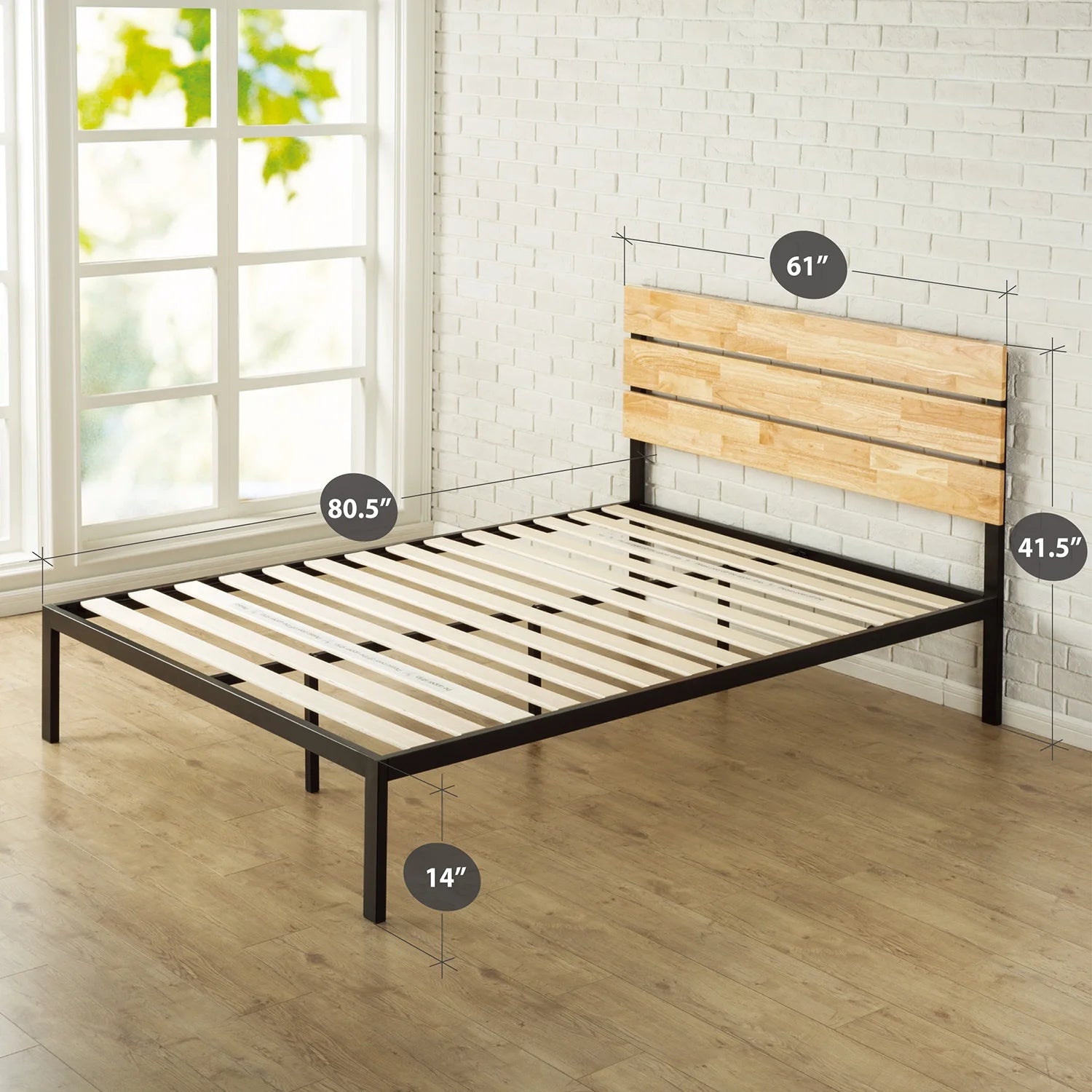 Queen Metal Platform Bed Frame A14268