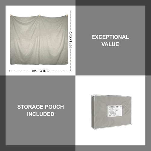 100% Virgin Wool Blanket, 90" x 78", Charcoal, Full Size D691086