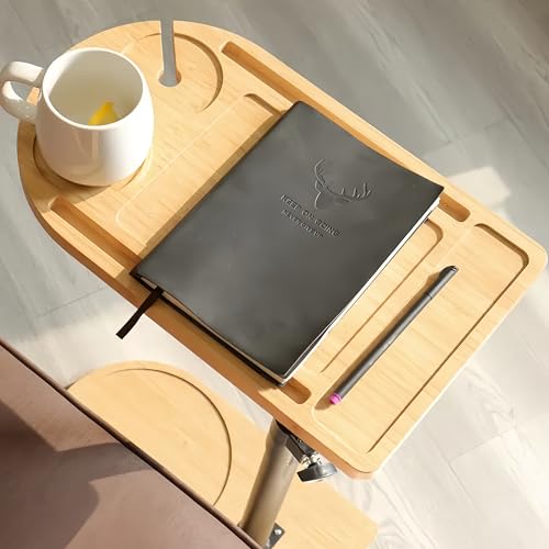 Adjustable Bamboo C Table with 360° Swivel Y71999