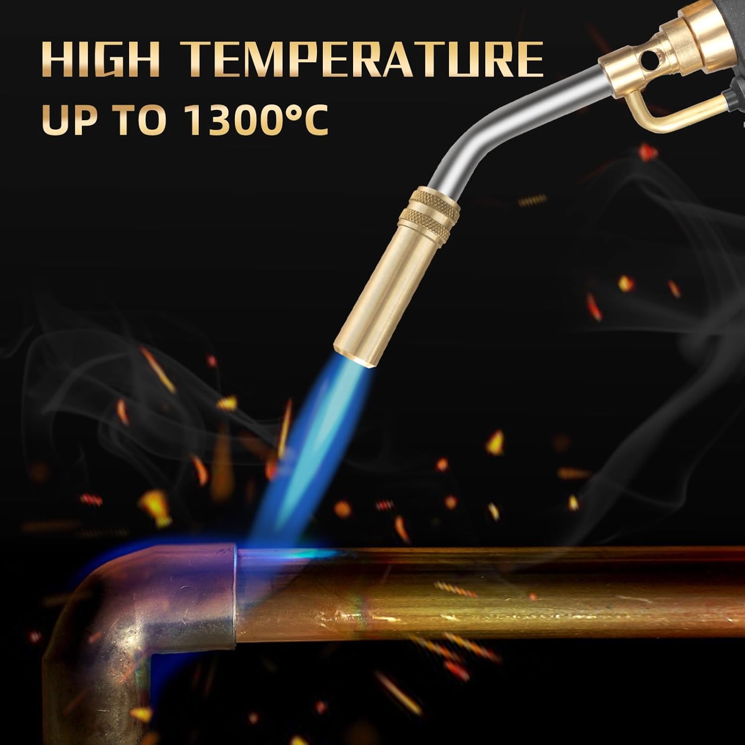 Propane Torch Head with Igniter for MAP, MAPP and Propane F430