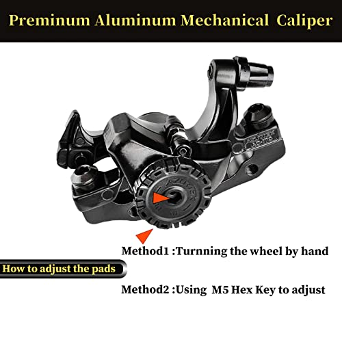 Bike Disc Brake Kit, Aluminum Front and Rear Caliper, Full Aluminum Alloy Bicycle Brake Lever, 160mm Rotor W99100