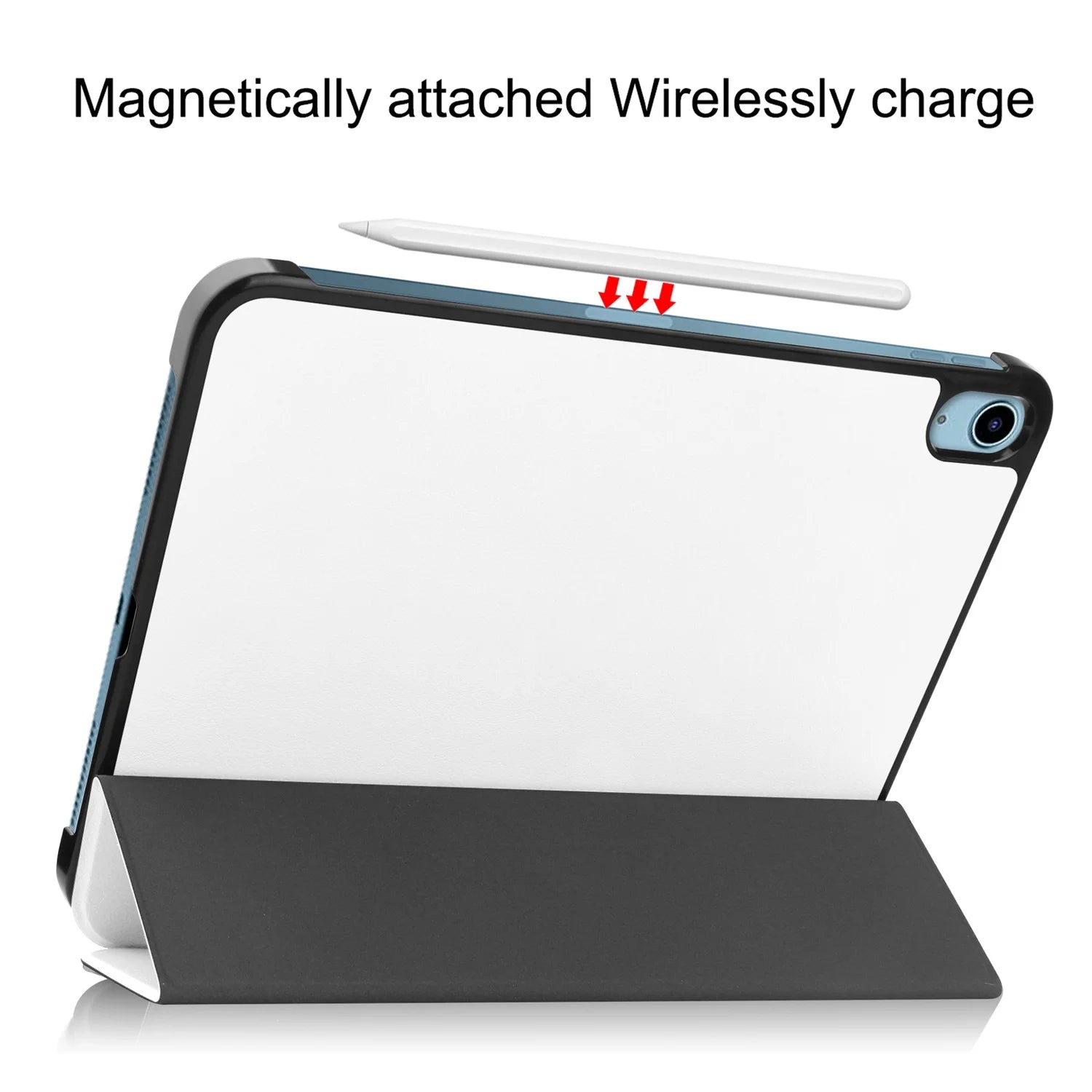 White Rugged PC Case with Tri-Fold Kickstand for iPad 10.9" 2022 B750
