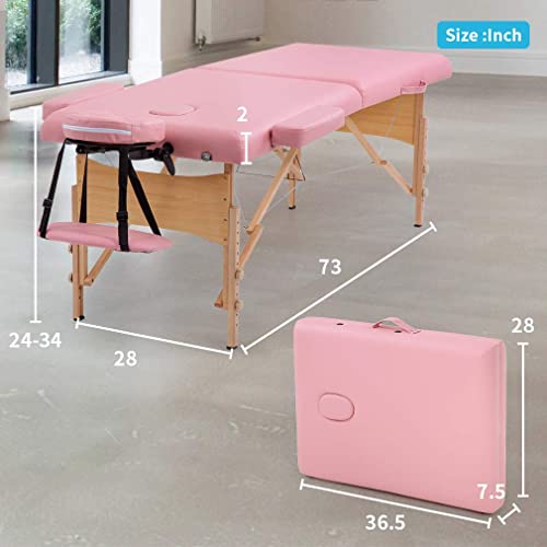 Blue 84 in Portable Massage Bed with Carry Case X14536
