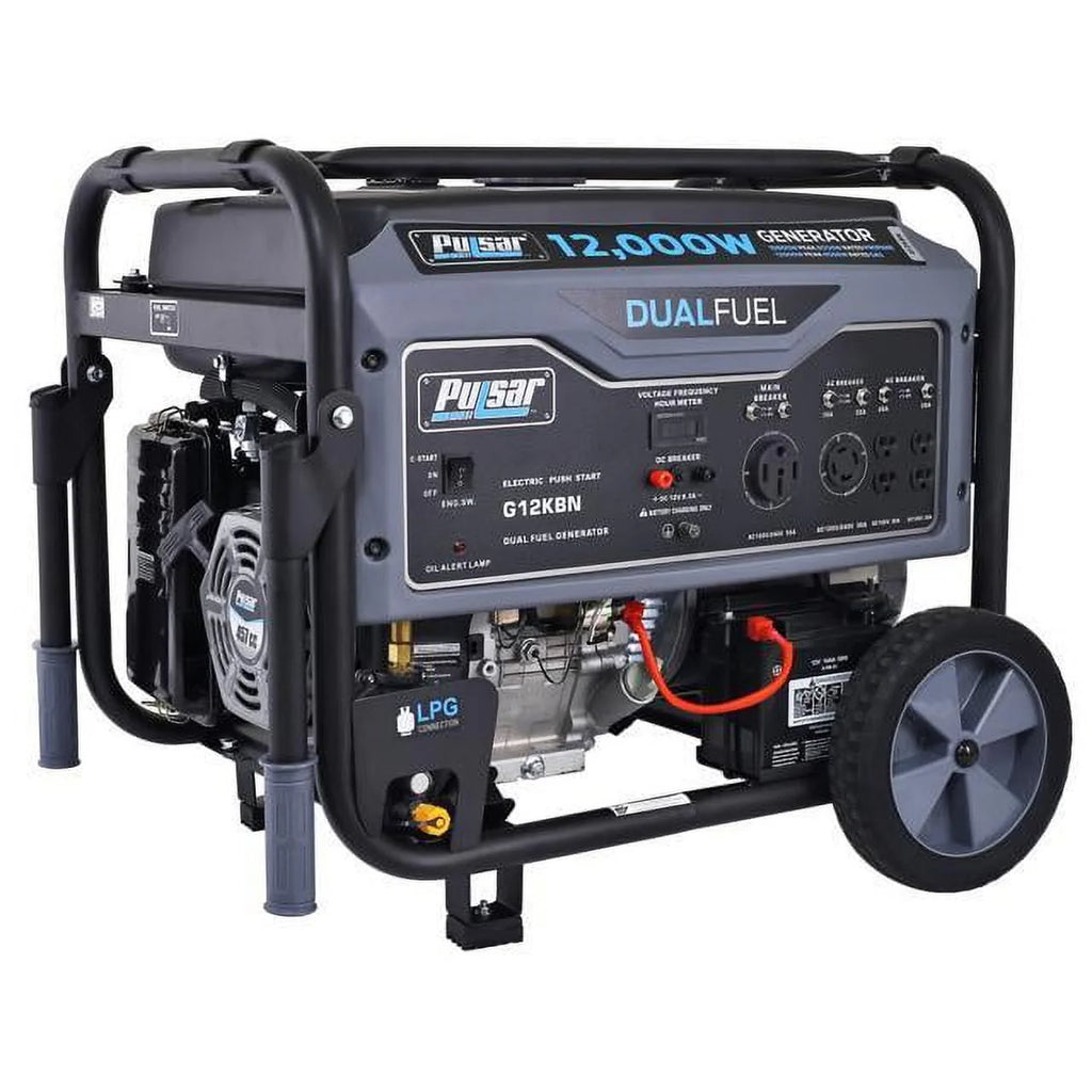 12,000W Dual Fuel Portable Generator in Space Gray with Electric Start F52840