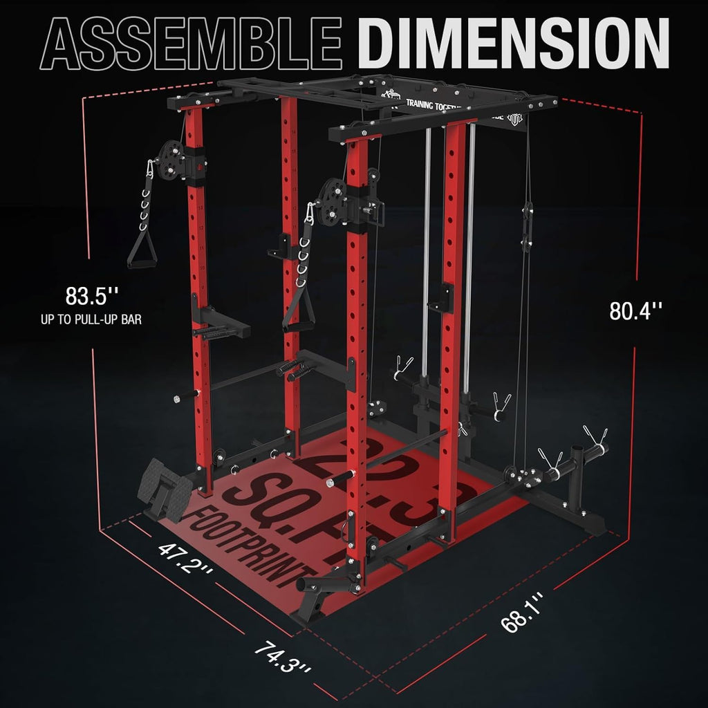 Power Cage with Cable Crossover System and Lat Pull Down System C26008