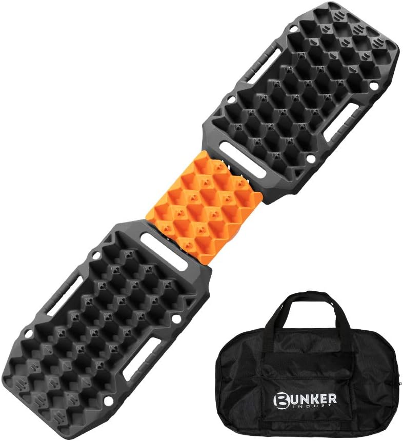 Orange 2 Pcs Off-Road Traction Boards with Carry Bag A400