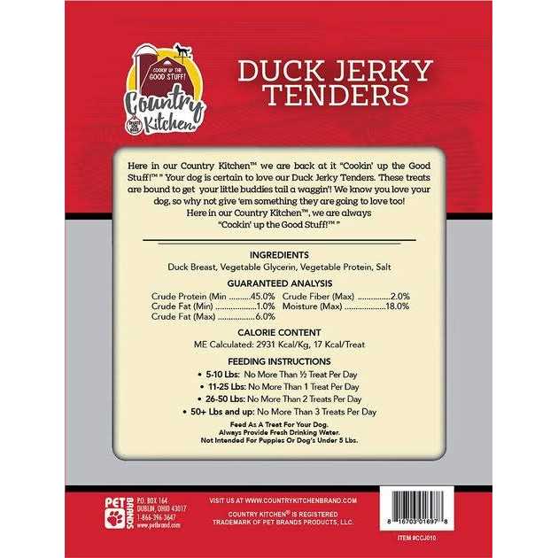 Duck Jerky Tenders Dog Treats D3813