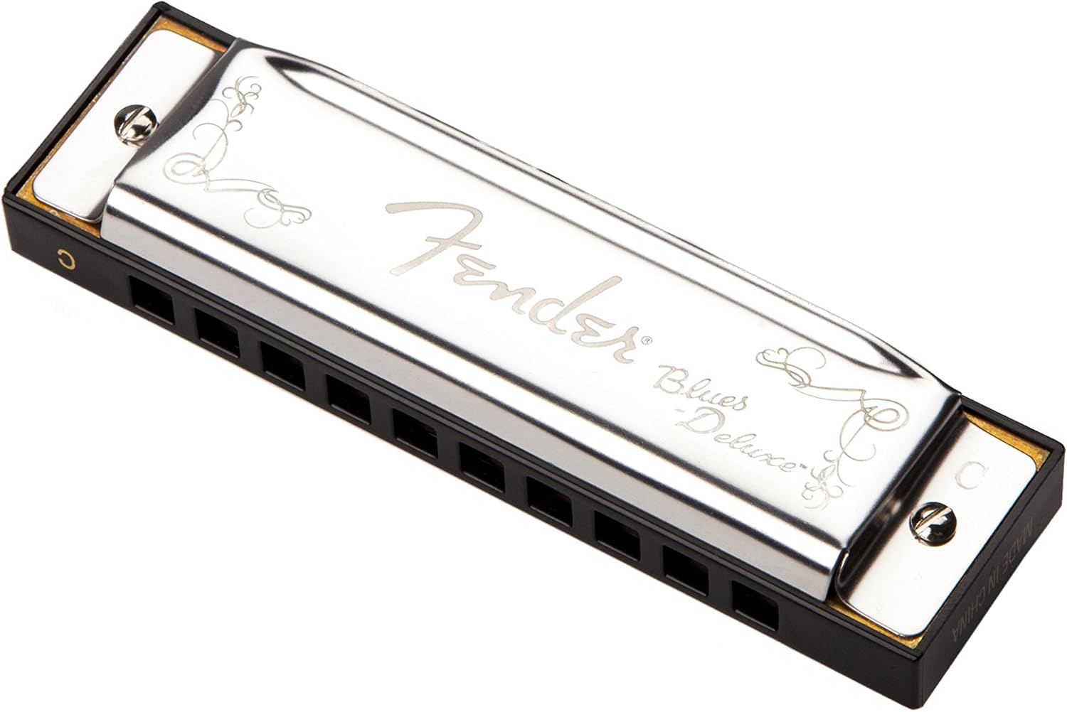 Chrome Steel Harmonica, Key of C & Standard Medium Guitar Slide B51012