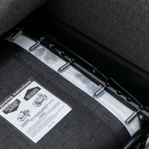 Gray Convertible Sleeper Sofa with Twin Size Memory Mattress U193133