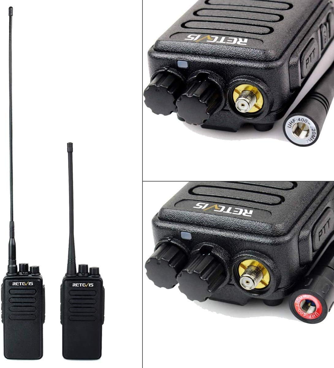 5 Pack Long Range Heavy Duty Rechargeable Two Way Radios with Earpiece and Mic I82335