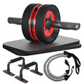 Ab Rollers Wheel Kit with Push Up Bars, Resistance Bands, Knee Mat Y682