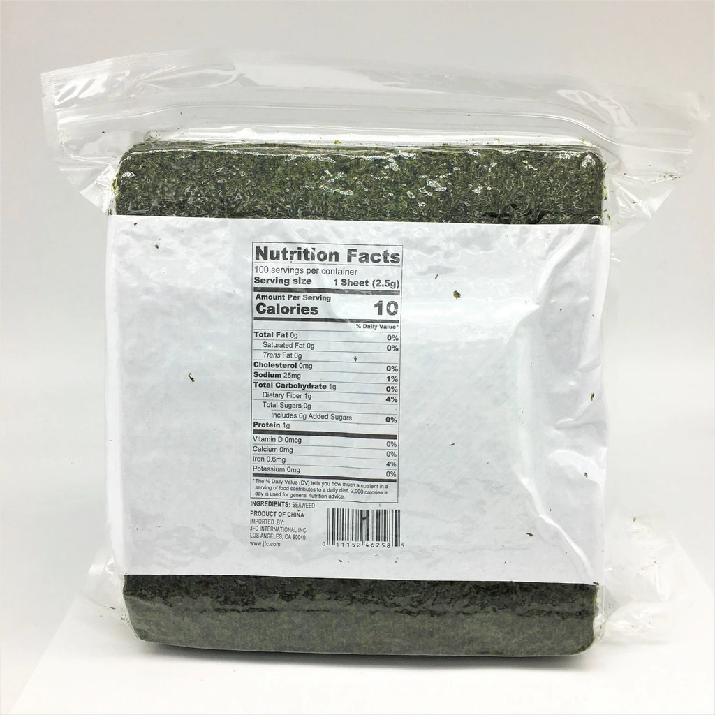 100 Full Sheets Roasted Seaweed Sushi Nori 8.8oz H93403