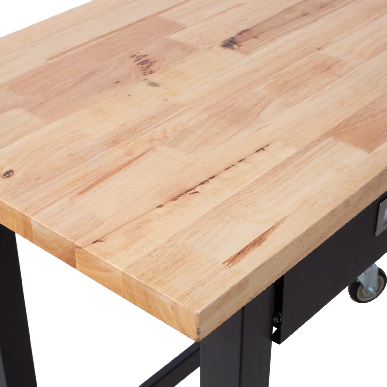 48in Adjustable Bamboo Wood Work Bench with Drawer Storage J281578