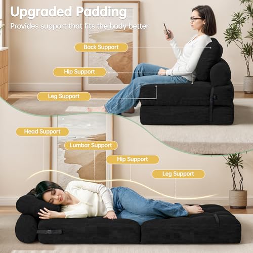 Grey Folding Sofa Bed F527