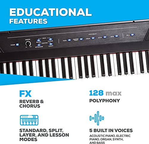88 Key Digital Piano Keyboard with Semi Weighted Keys Z219