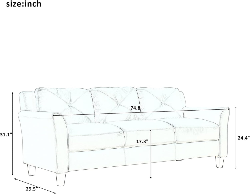 Gray 3 Piece Sofa Loveseat Chair Set J555