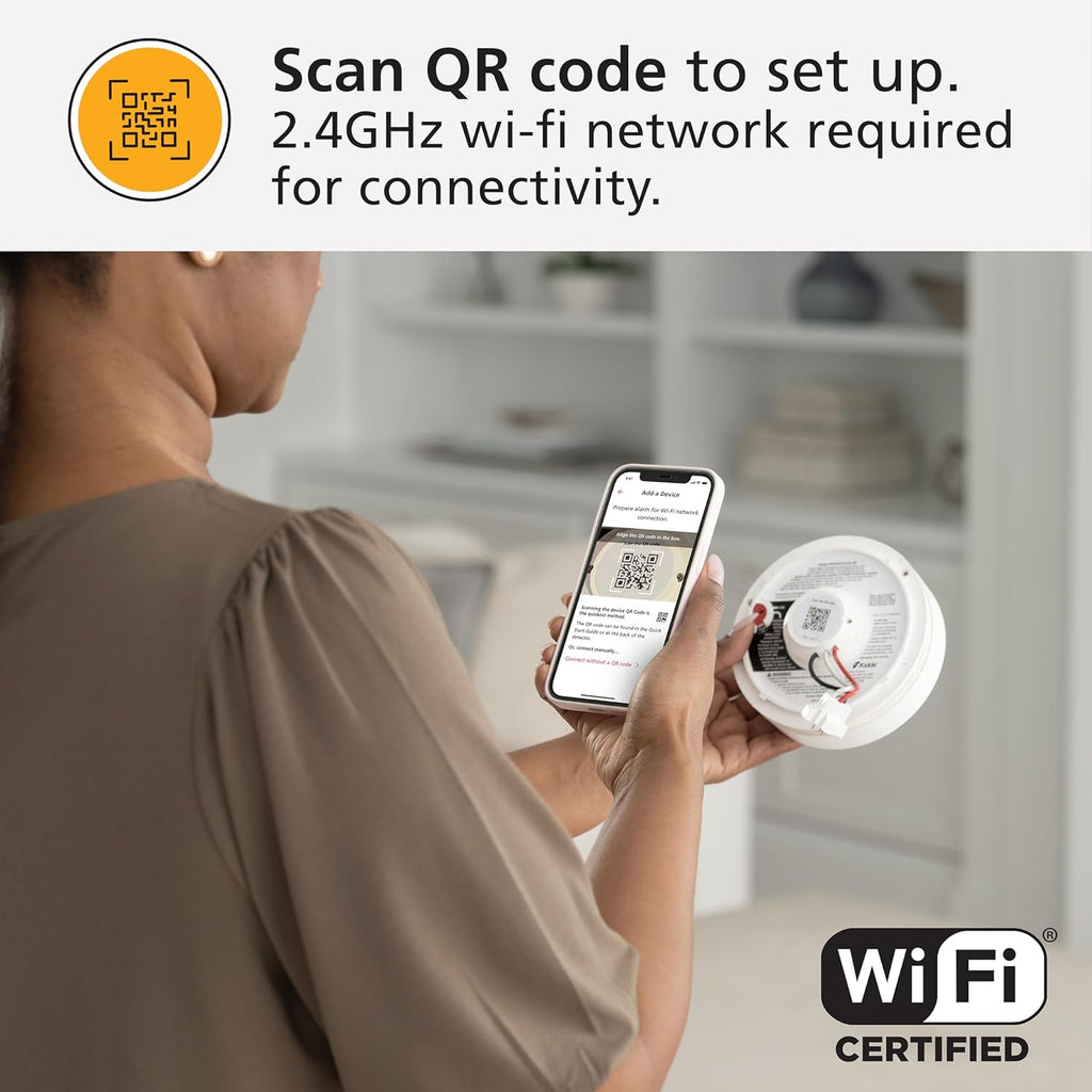 Smart Smoke & Carbon Monoxide Detector with Indoor Air Quality Monitor, Hardwired w/Battery Backup S22542