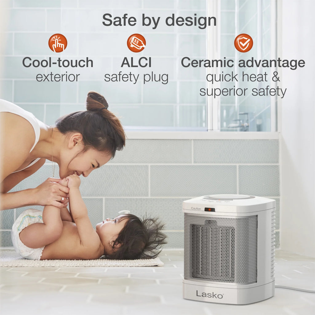 8" 1500W White Space Heater K9363