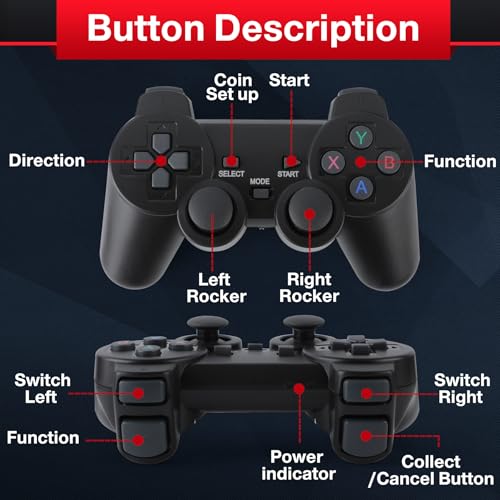 4K HDMI Video Console with 42,000 Classic Games, Dual 2.4G Wireless Controllers, 256GB Built-in X73269