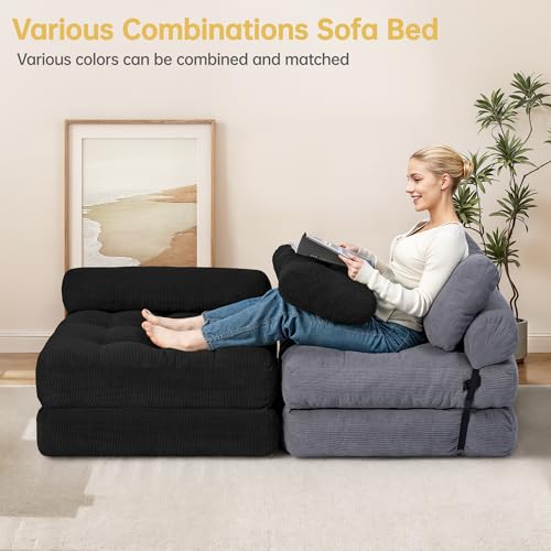 Grey Folding Sofa Bed F527