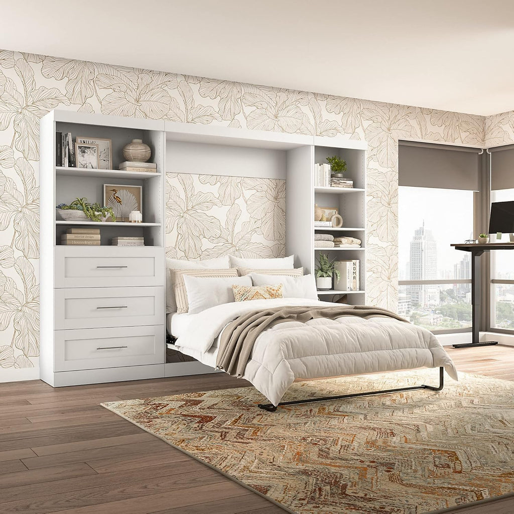 White Full Wall Bed U806
